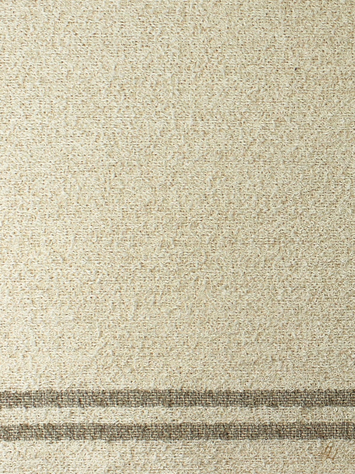 Gästetuch aus Leinenfrotté mit Grund Cremeweiß mit Farbstreifen in Farbe Natur im Detail