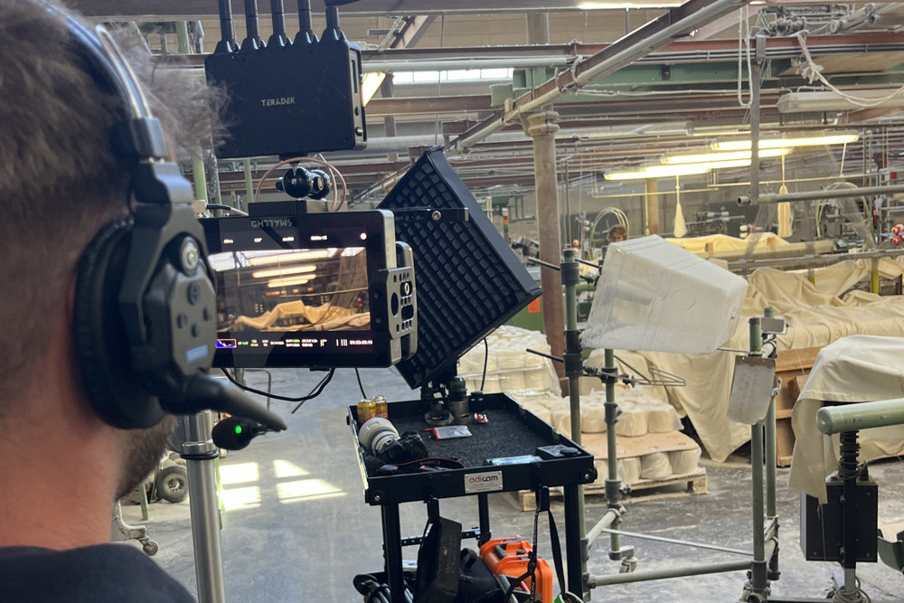 Videoaufnahmen in der Leinenmanufaktur Hoffmann