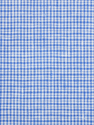 Tischtuch aus Reinleinen mit Muster Bauernkaro in Blau; Struktur