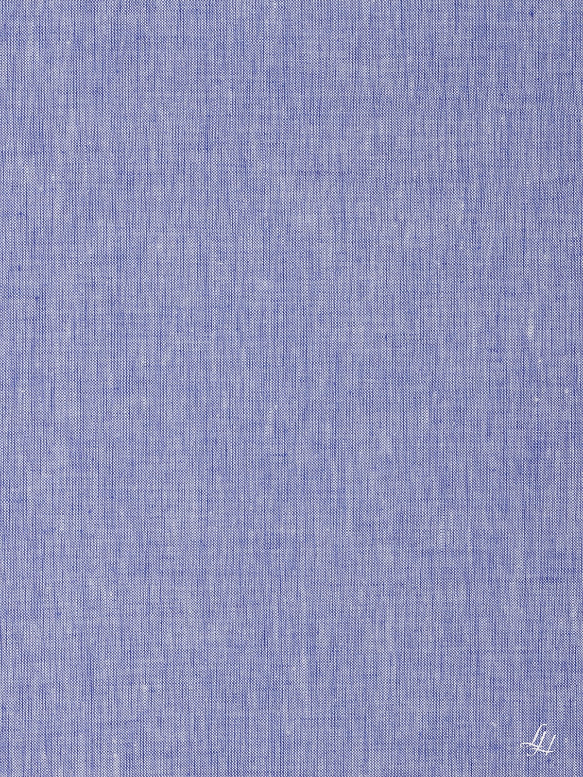 Tischläufer aus Reinleinen-mittelgrob in Uni-Farbe Blau die Struktur