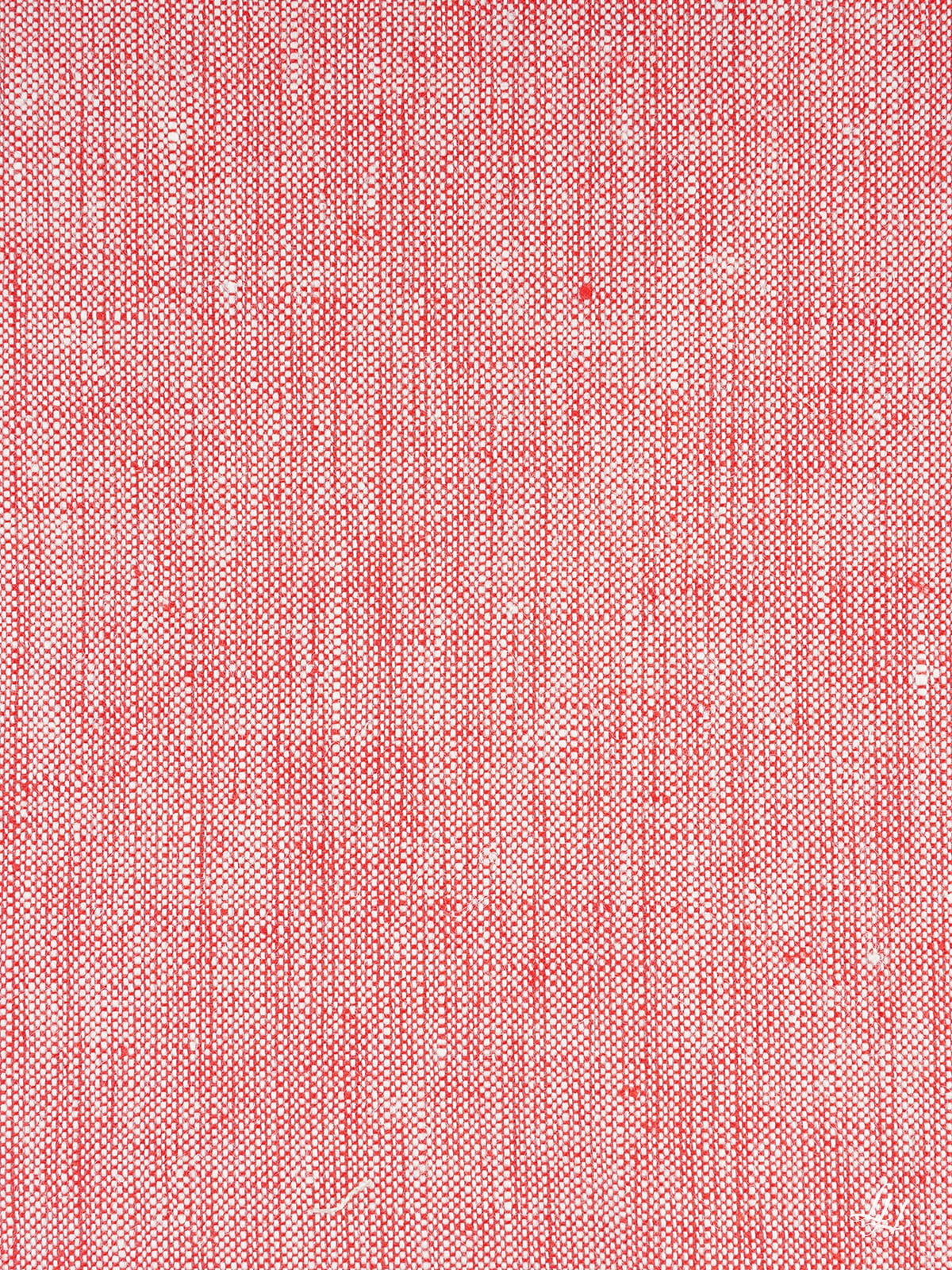 Tischläufer aus Reinleinen-mittelgrob in Uni-Farbe Rot die Struktur