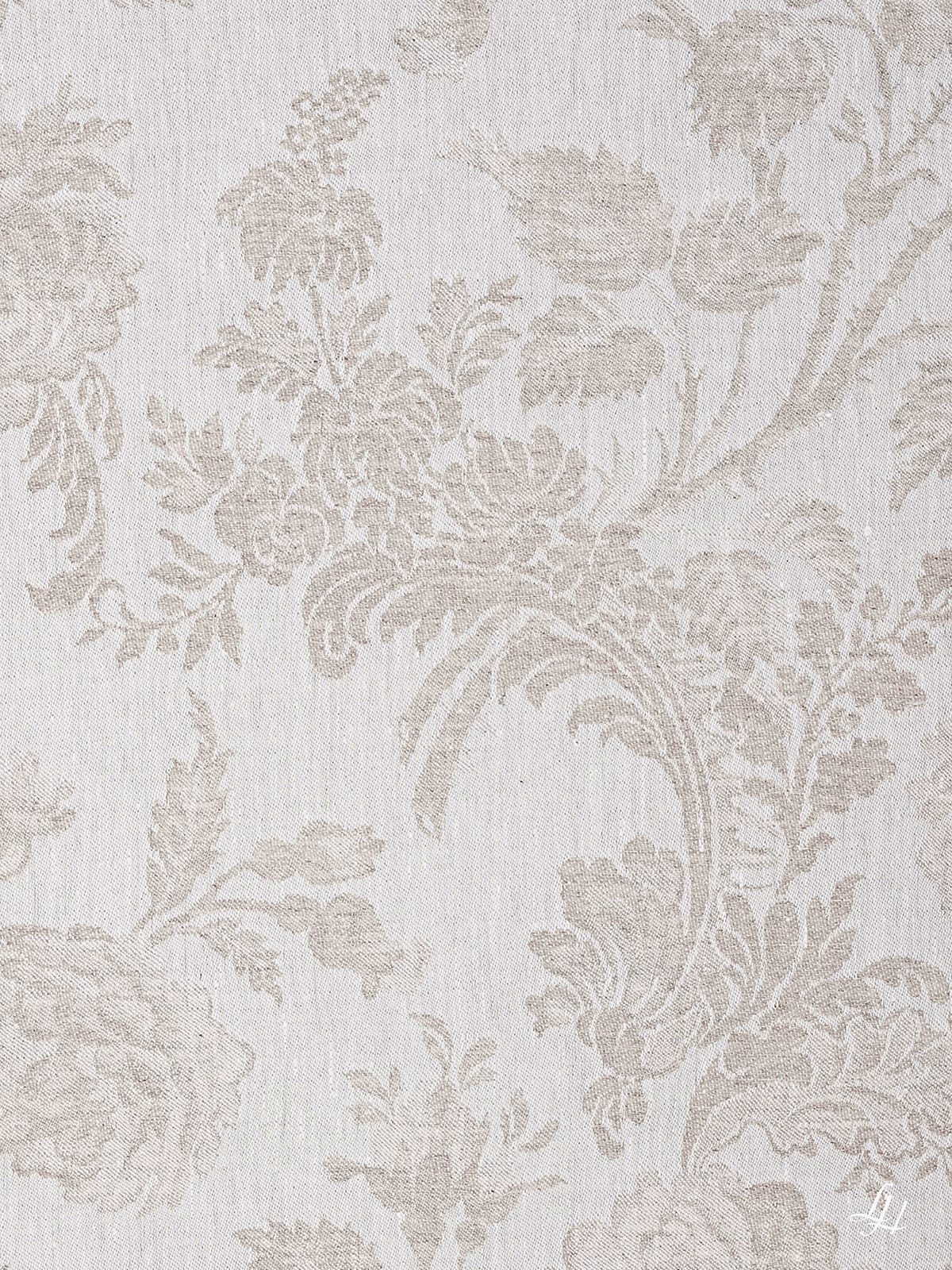 Servietten aus Reinleinen-Damast im Muster Chrysantheme in Natur-Hell; Muster